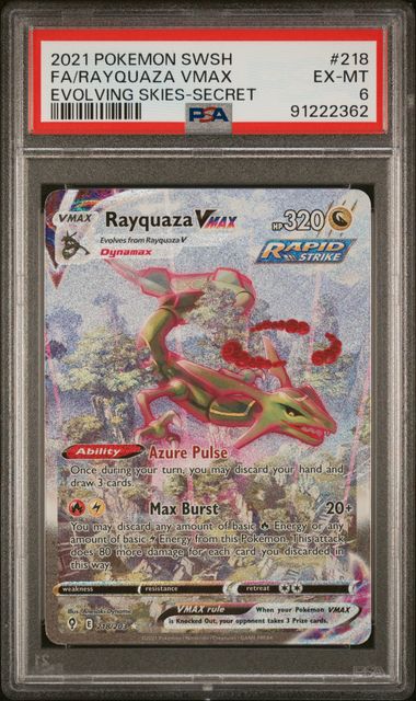 RAYQUAZA VMAX (FULL ART) PSA 6