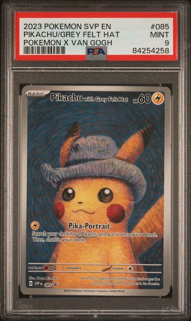 Pikachu with Grey Felt Hat - PSA 9