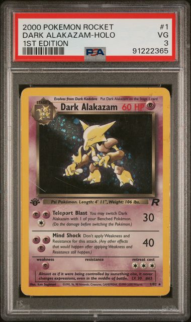 Dark Alakazam (1) - PSA 3 1st Edition